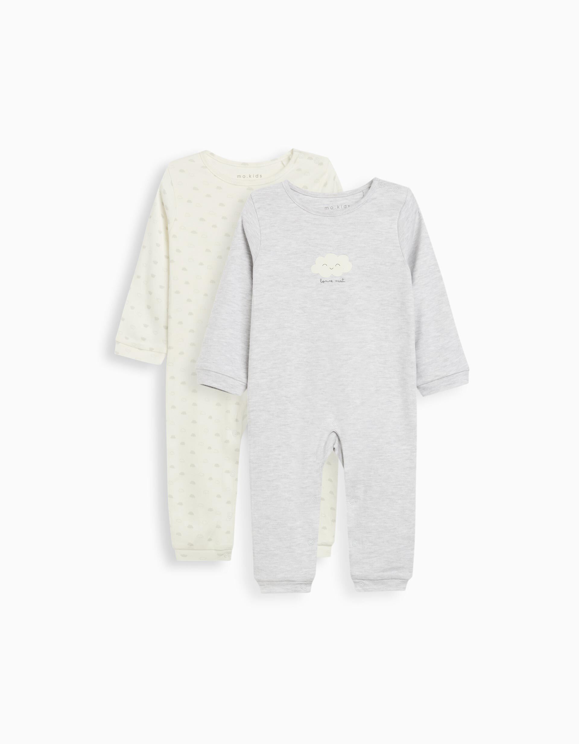 Comprar Online Pack 2 Babygrows, Menino, Cinzento Claro 
