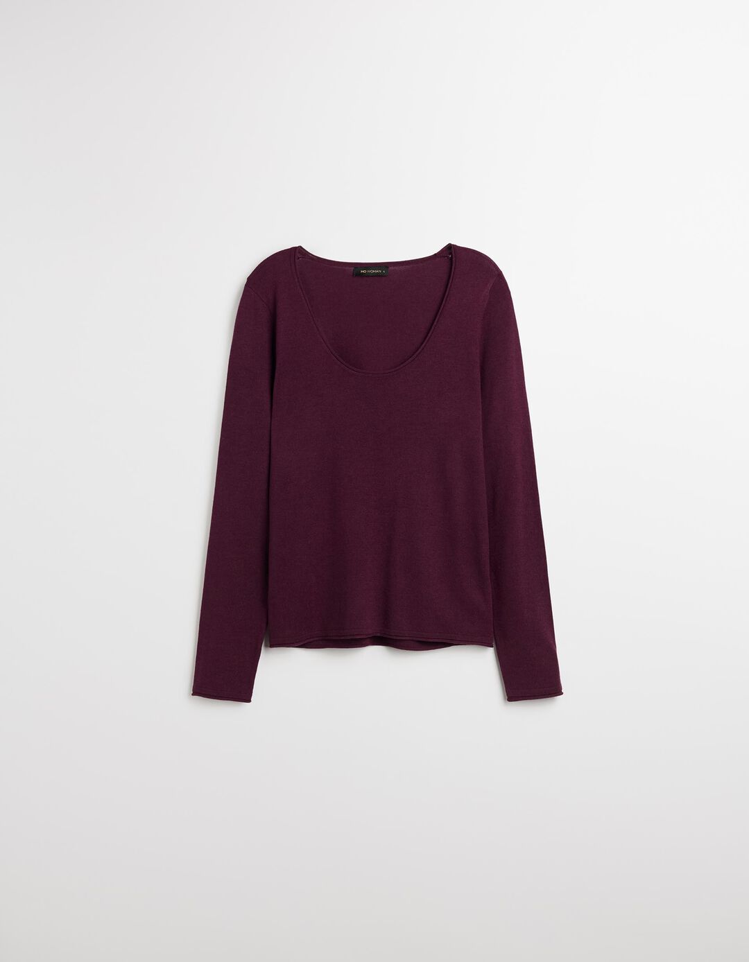 Camisola com Caxemira, Mulher, Roxo Escuro