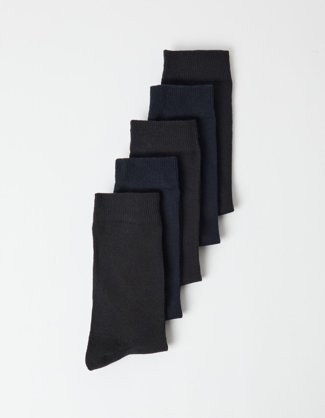 Pack 5 Pares de Meias Lisas, Homem, Azul Escuro