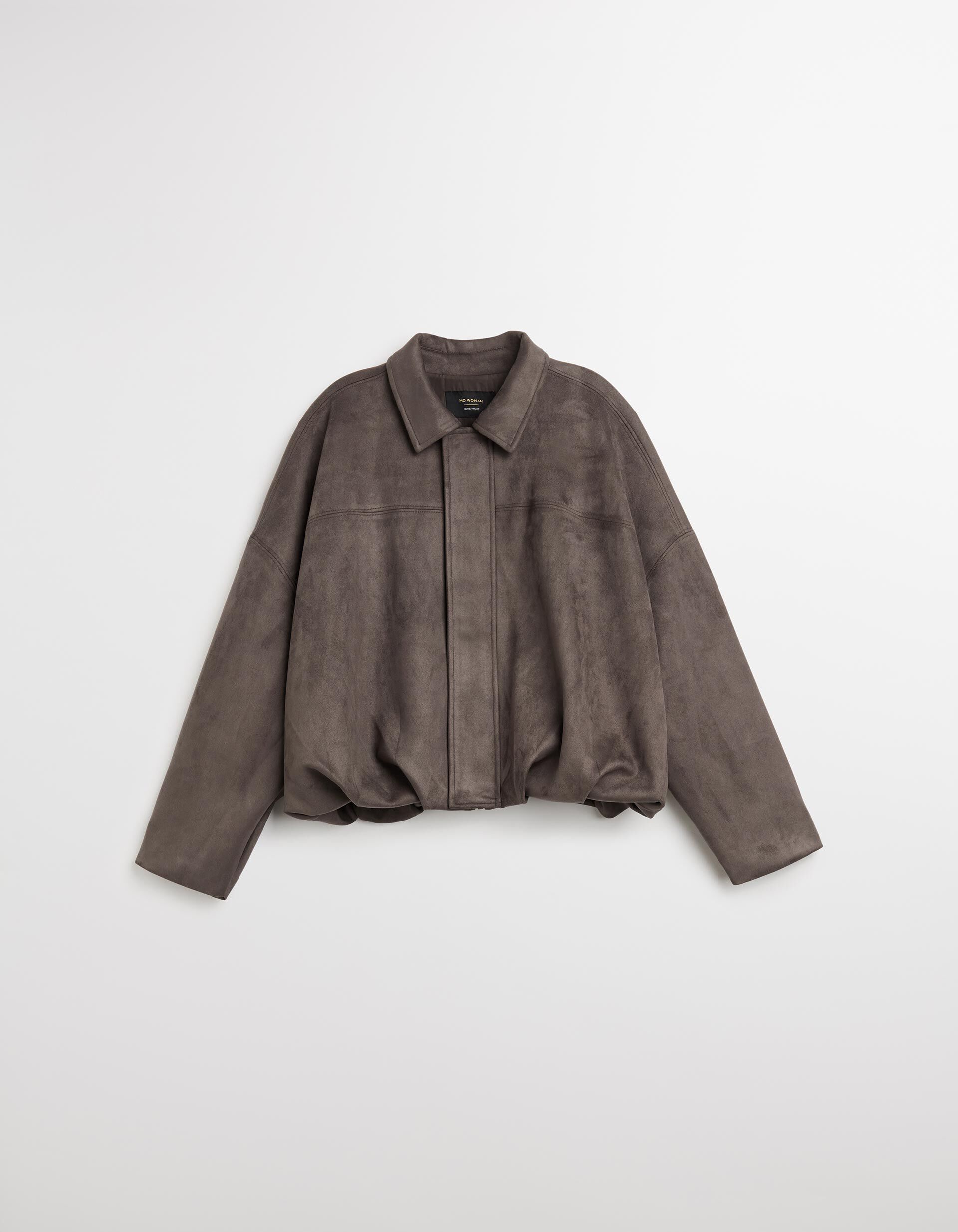 Comprar Online Casaco Bomber Efeito Camur&ccedil;a, Mulher, Cinzento