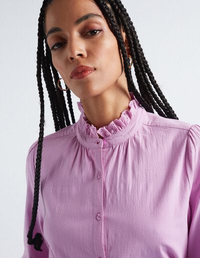 English Embroidery Shirt, Women, Pink