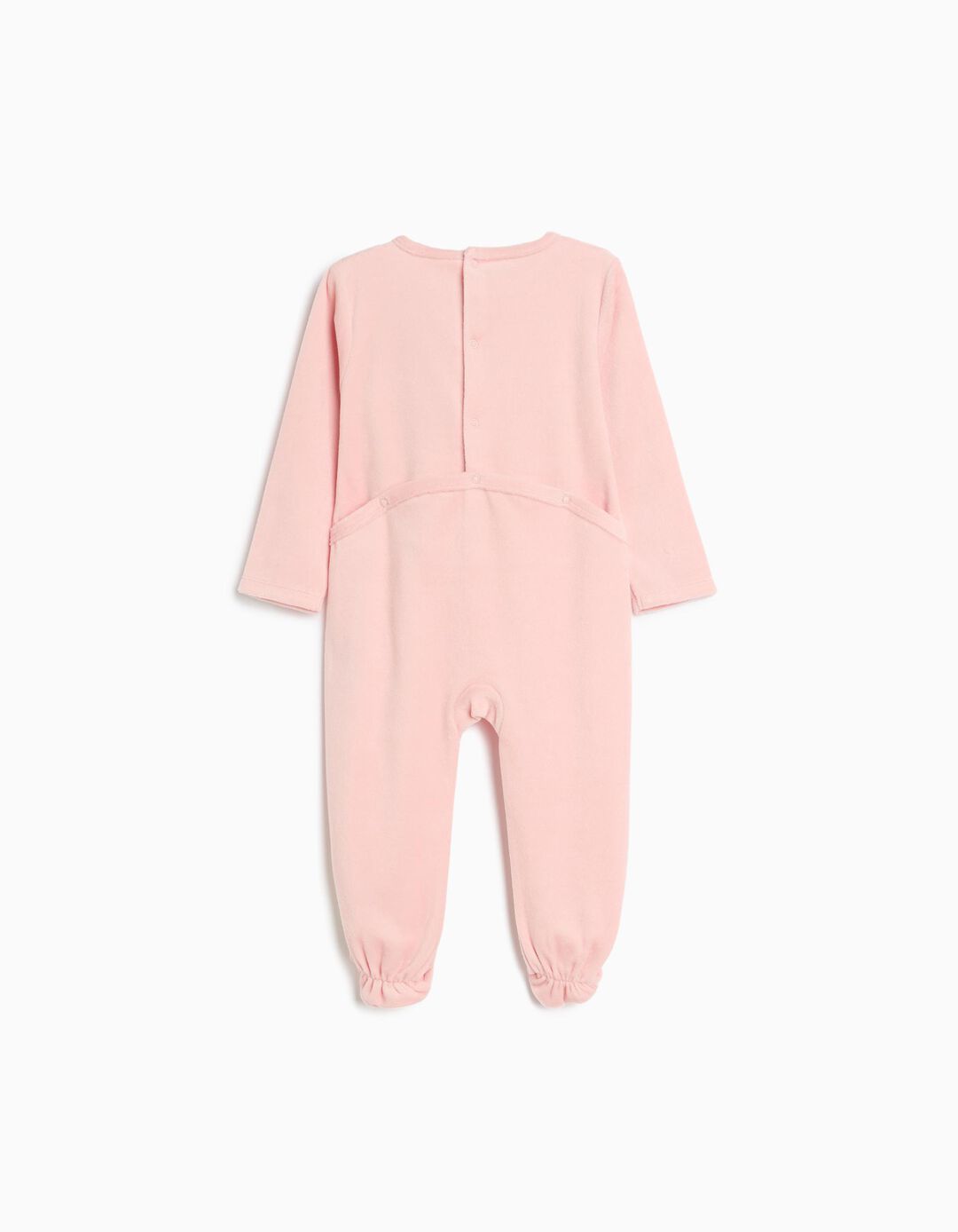 Babygrow Em Veludo, Menina, Rosa Claro