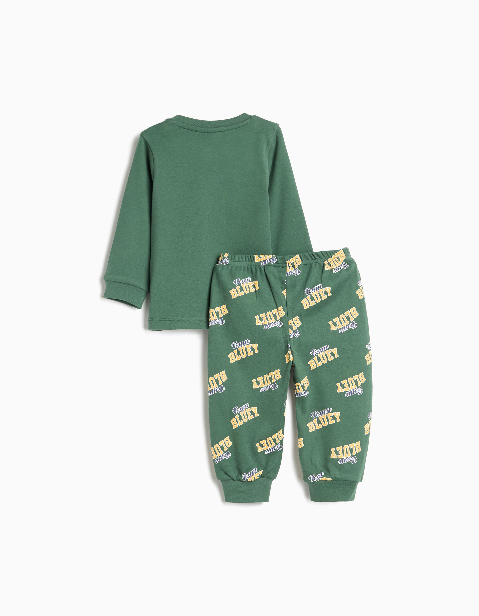 Comprar Online Pijama Interlock 'Bluey', Menino, Verde Escuro