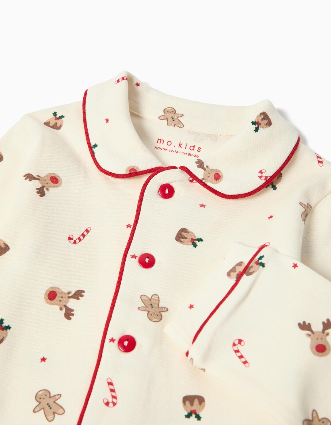 Pijama de Natal, Menino, Bege