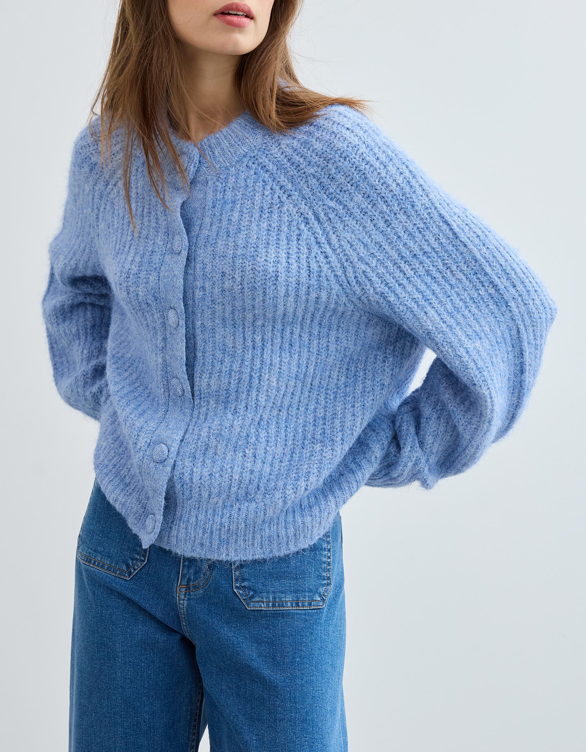 Comprar Online Casaco de Malha, Mulher, Azul Claro