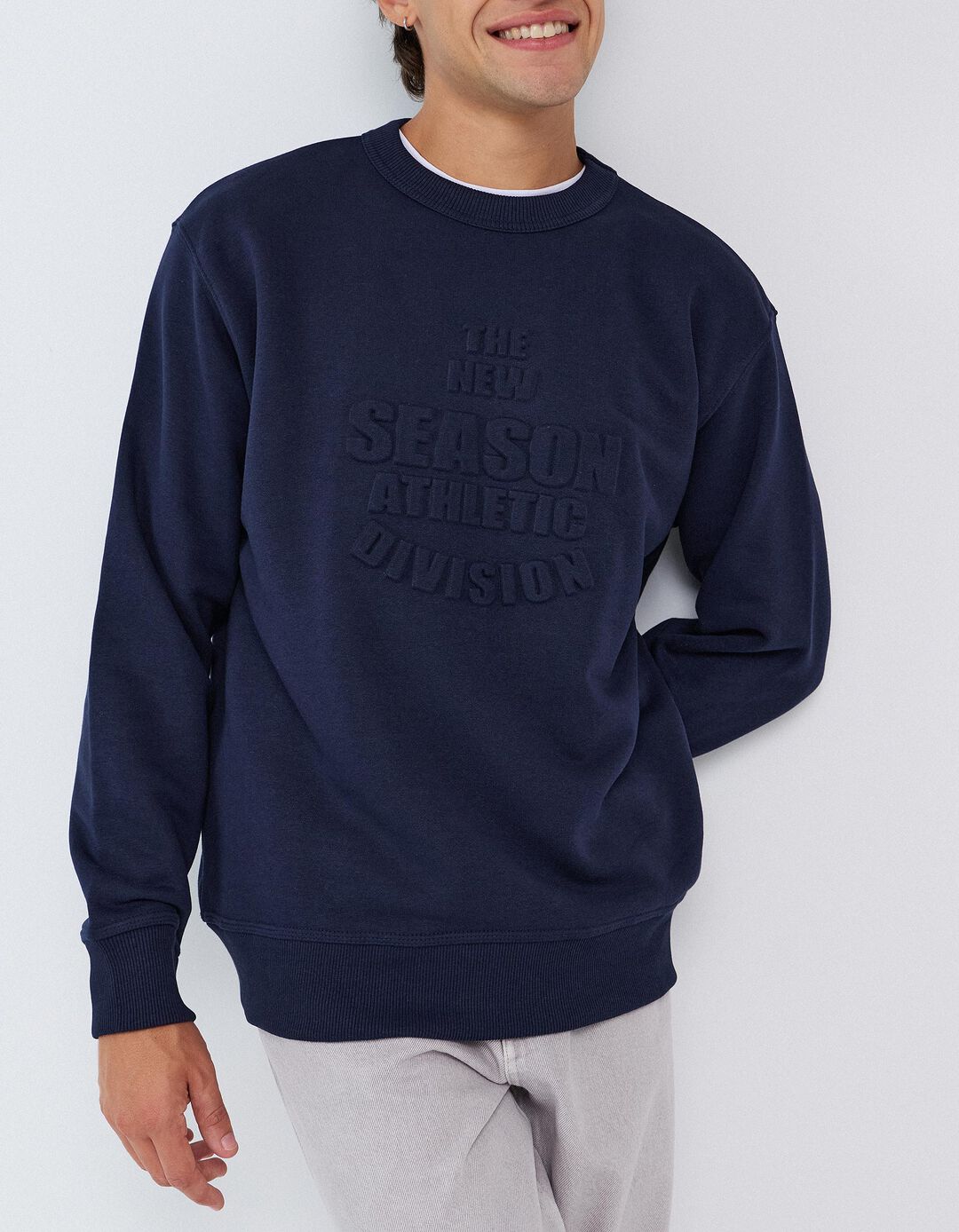 Camisola De Felpa, Homem, Azul Escuro