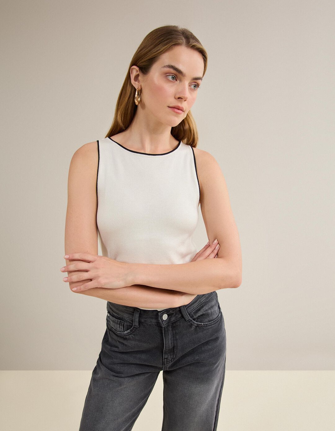 Tank Top, Mulher, Cru