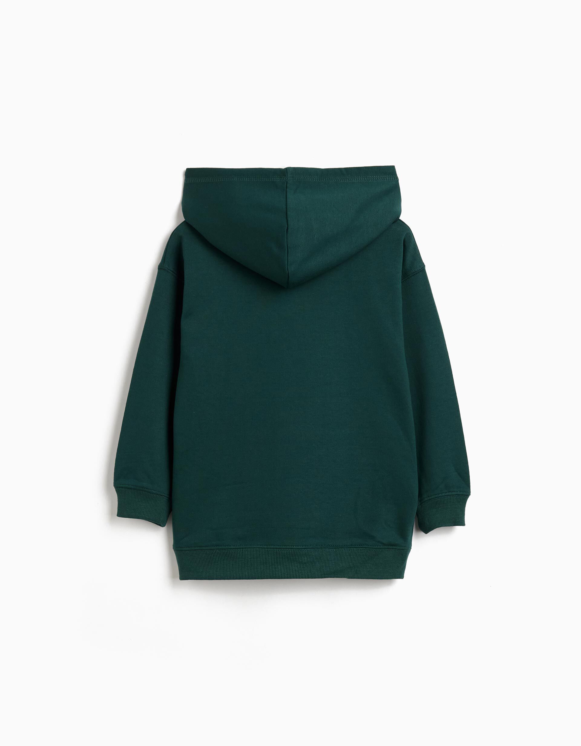 Comprar Online Sweatshirt com Capuz, Menino, Verde Escuro