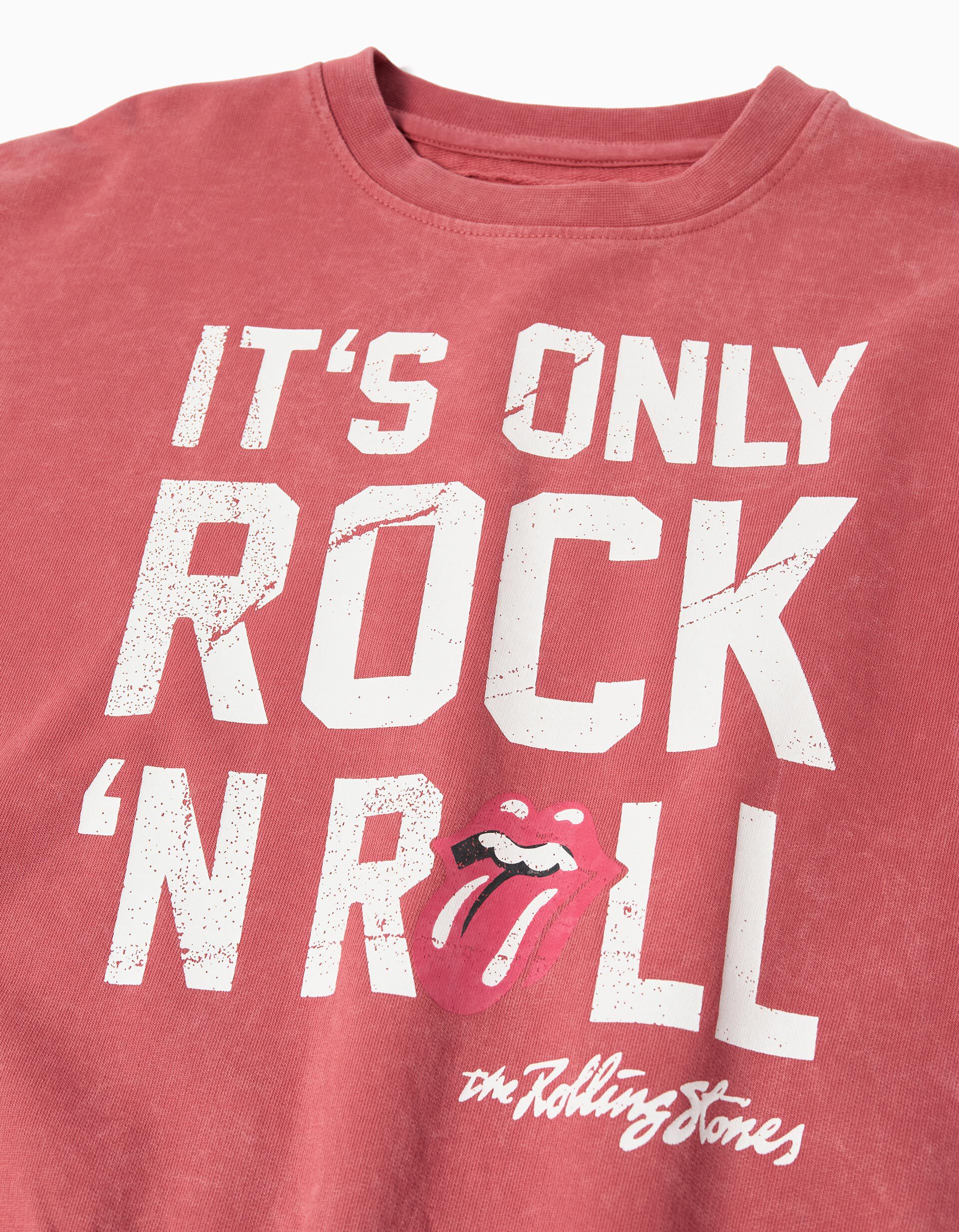 Comprar Online Sweatshirt de Felpa 'The Rolling Stones', Menina, Rosa Escuro 