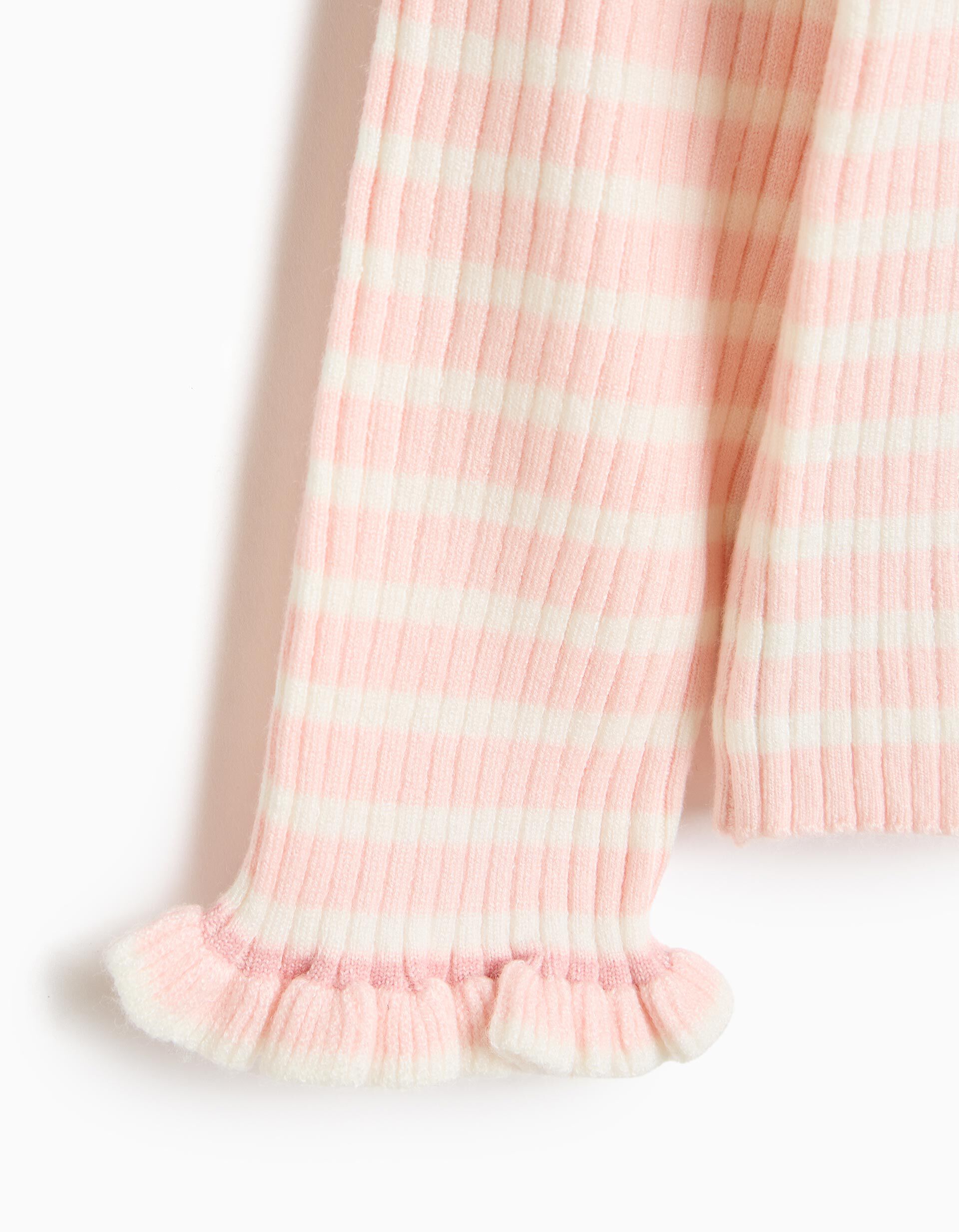 Comprar Online Camisola De Malha &Agrave;s Riscas, Menina, Rosa Claro