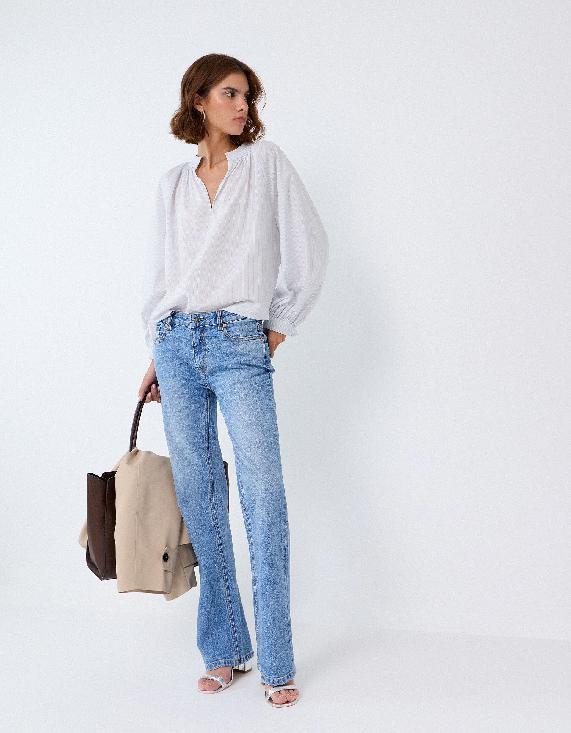 Comprar Online Cal&ccedil;as De Ganga Bootcut, Mulher, Azul