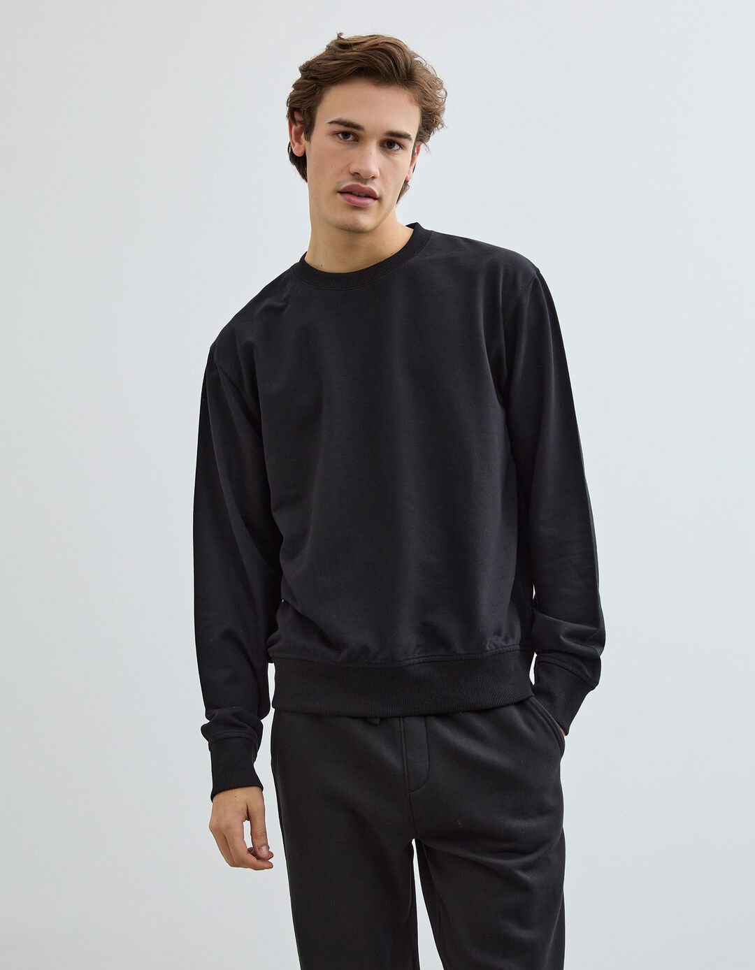 Sweatshirt de Felpa, Homem, Preto