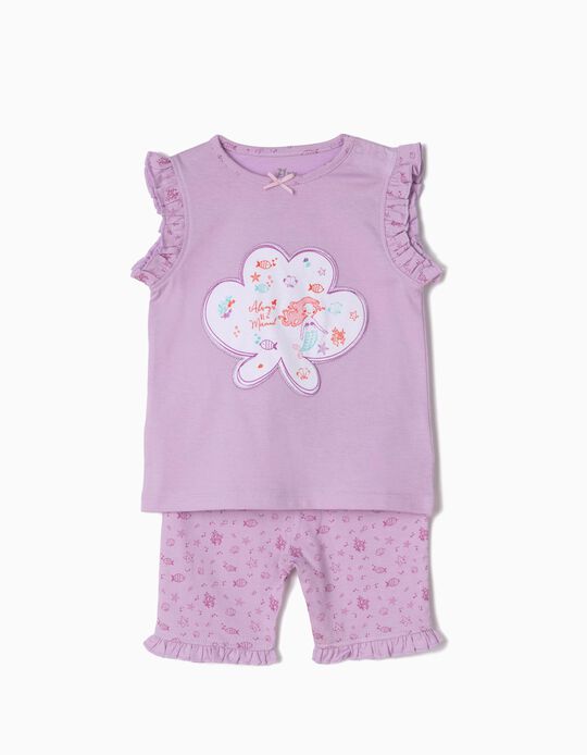 Pijama para Beb&eacute; Menina 'Mermaids', Lil&aacute;s