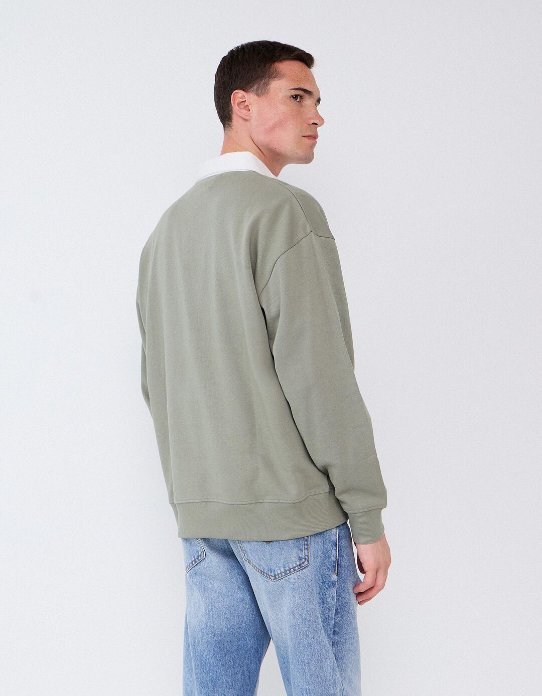Camisola Com Gola Polo, Homem, Verde