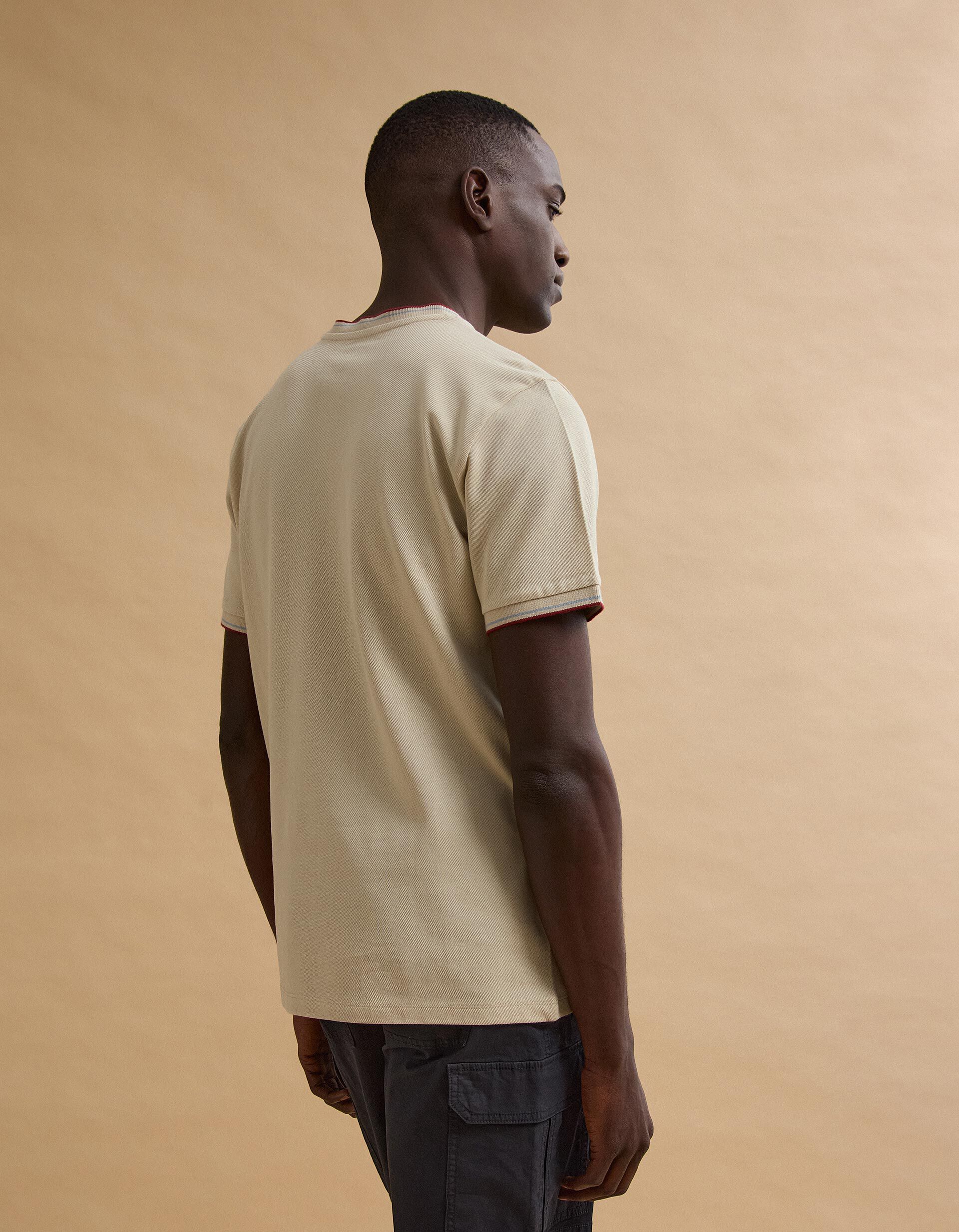 Comprar Online T-shirt Piquet, Homem, Bege Claro