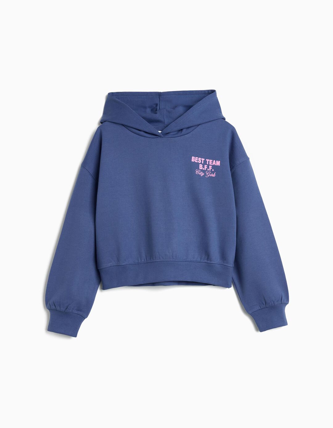 Sweatshirt de Felpa Capuz, Menina, Azul