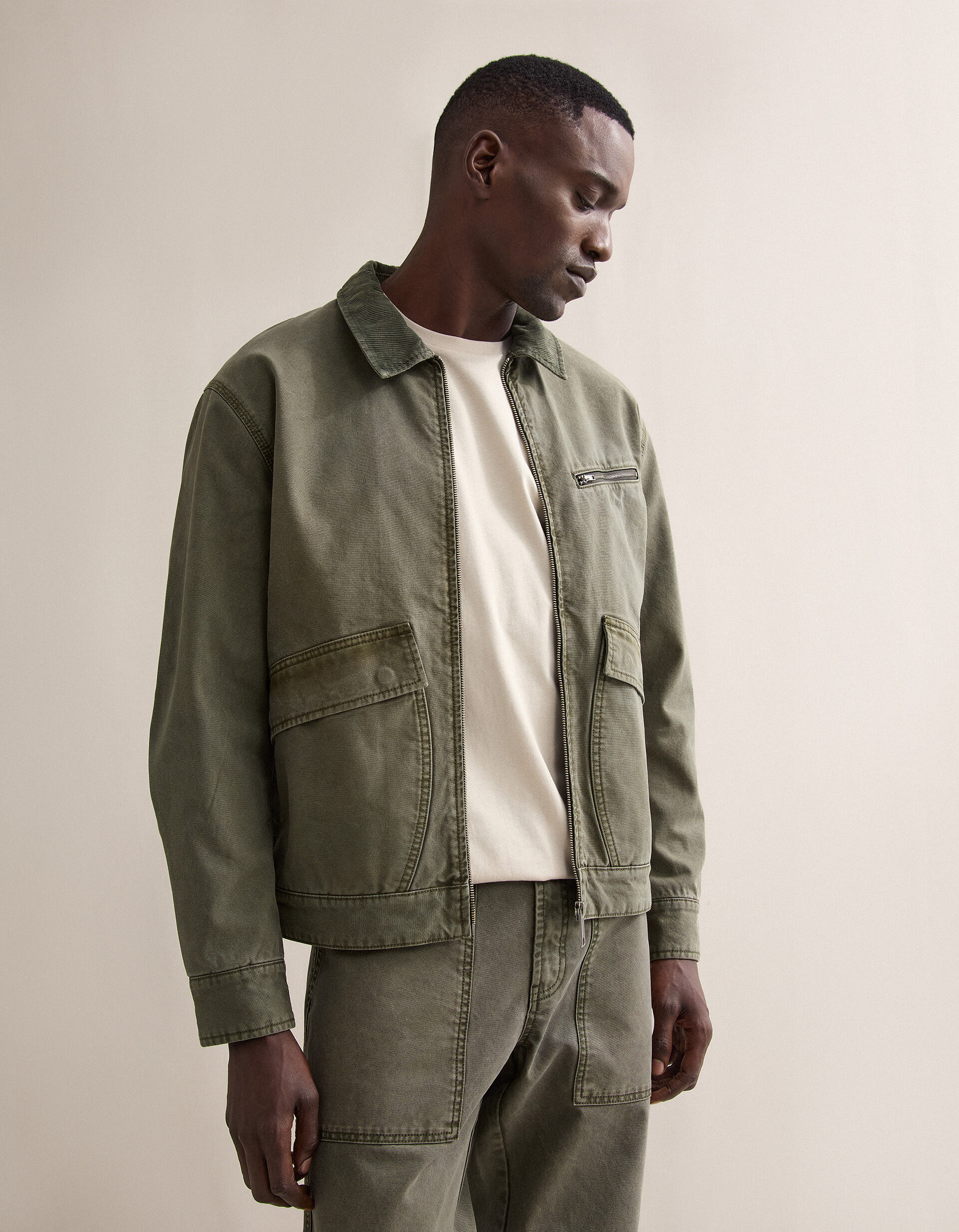 Comprar Online Casaco Canvas, Homem, Verde Escuro