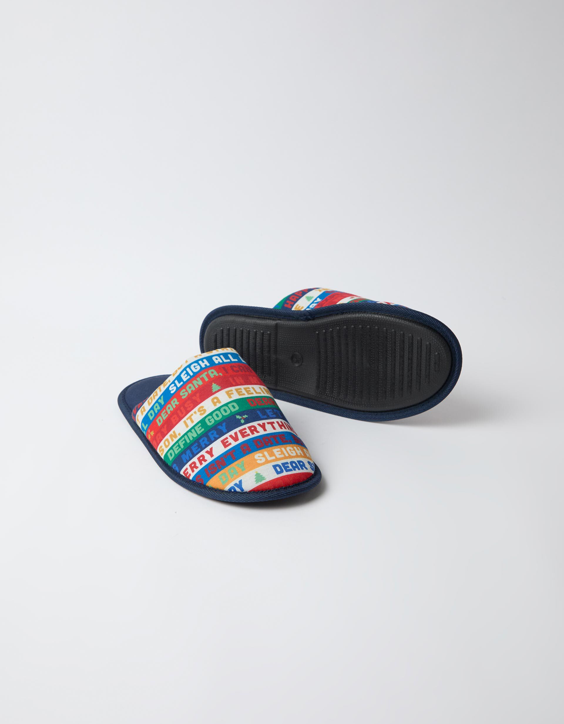 Comprar Online Chinelos De Quarto De Natal, Homem, Azul