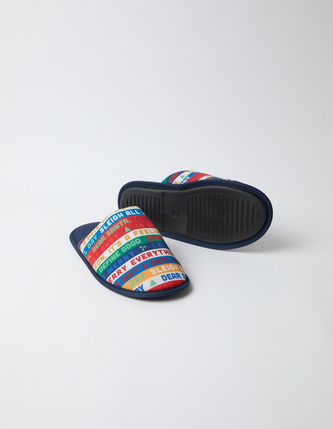 Chinelos De Quarto De Natal, Homem, Azul