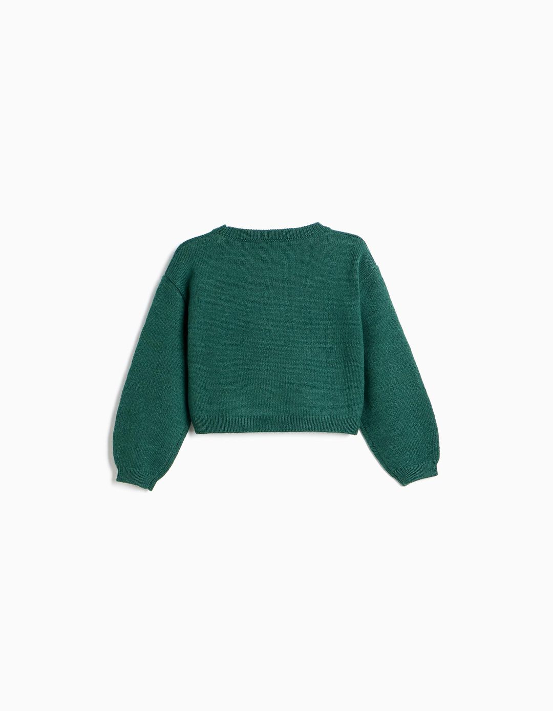 Camisola De Malha, Menina, Verde Escuro