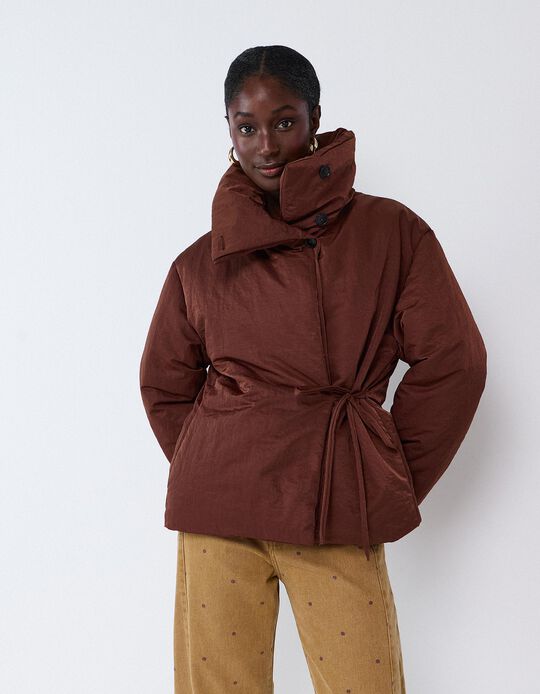 Comprar Online Anoraque Curto, Mulher, Castanho