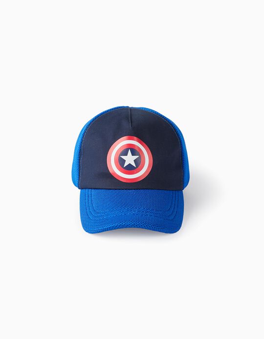 Cap for Babies and Boys 'Captain America', Blue