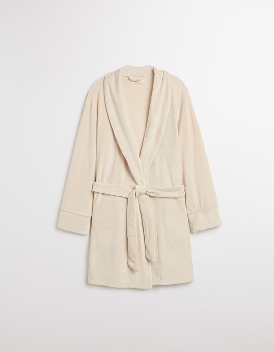 Comprar Online Robe em Veludo, Mulher, Bege Claro 