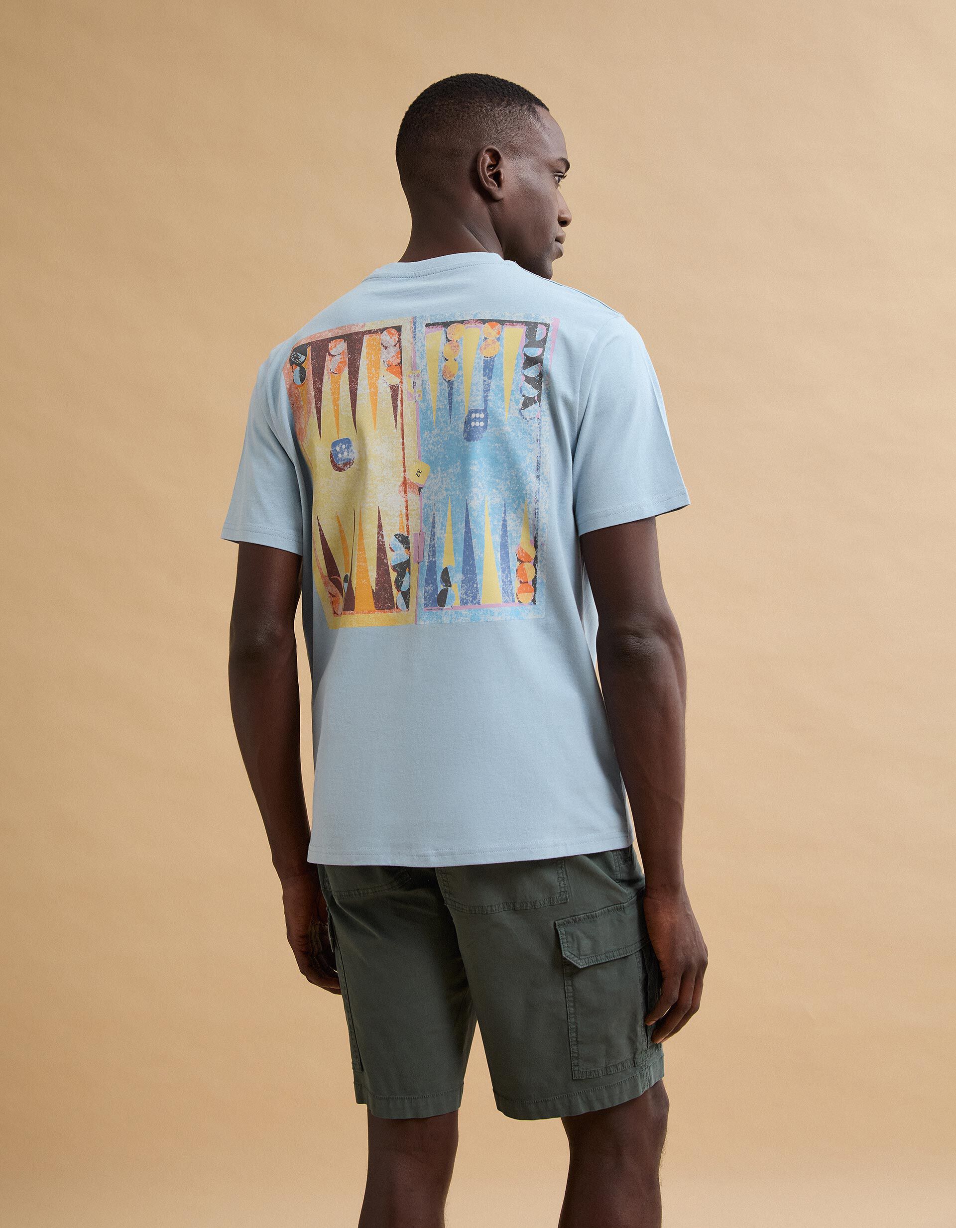 Comprar Online T-shirt Estampada, Homem, Azul Claro