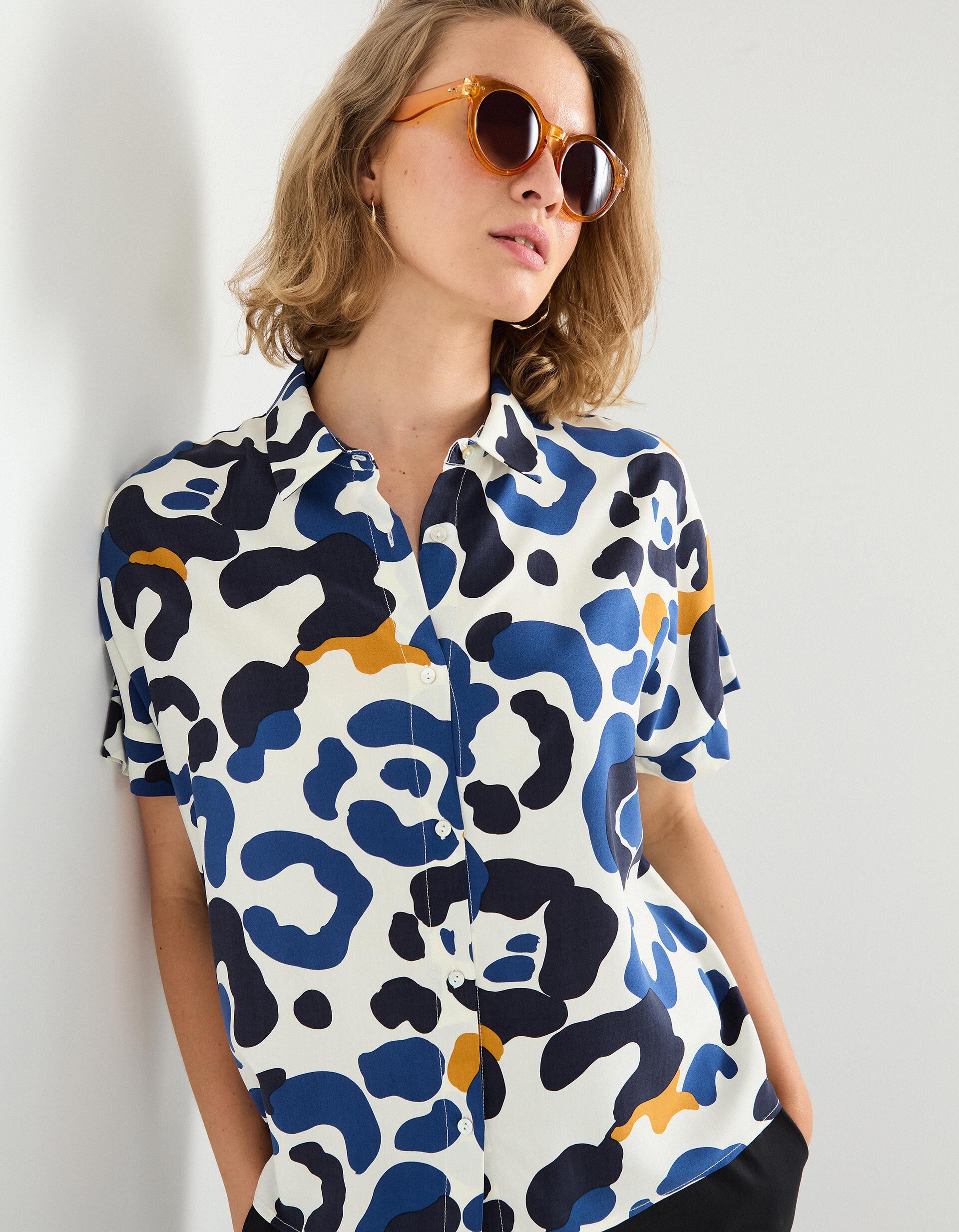Comprar Online Camisa Viscose, Mulher, Azul 