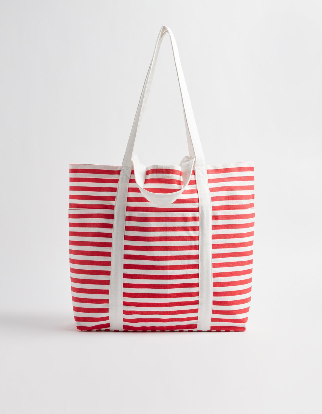 Striped Beach Bag, Women, Red