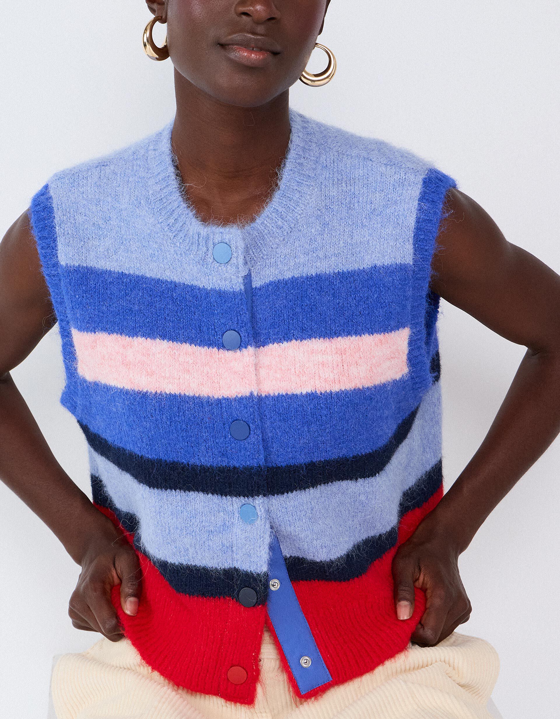 Comprar Online Colete De Malha, Mulher, Azul Claro