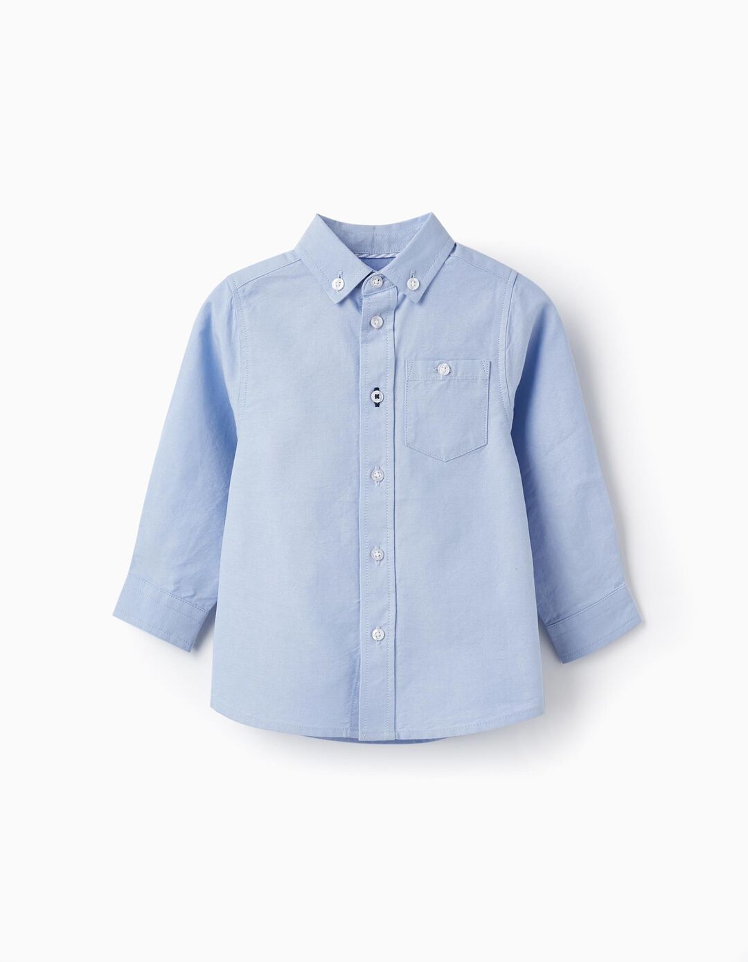 Camisa de Algodão para Bebé Menino, Azul