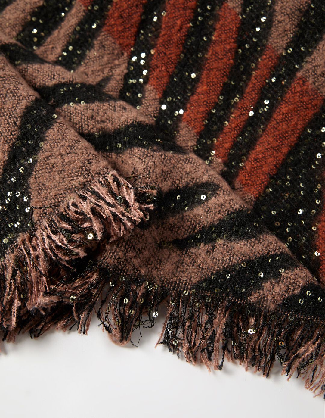 Cachecol Animal Print, Mulher, Bege