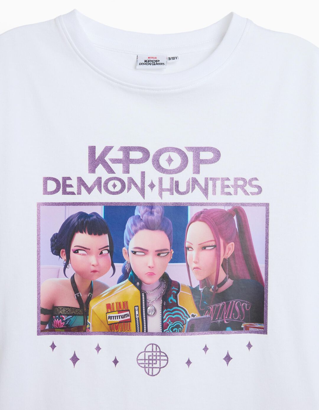 T-shirt 'KPop Demon Hunters', Menina, Branco