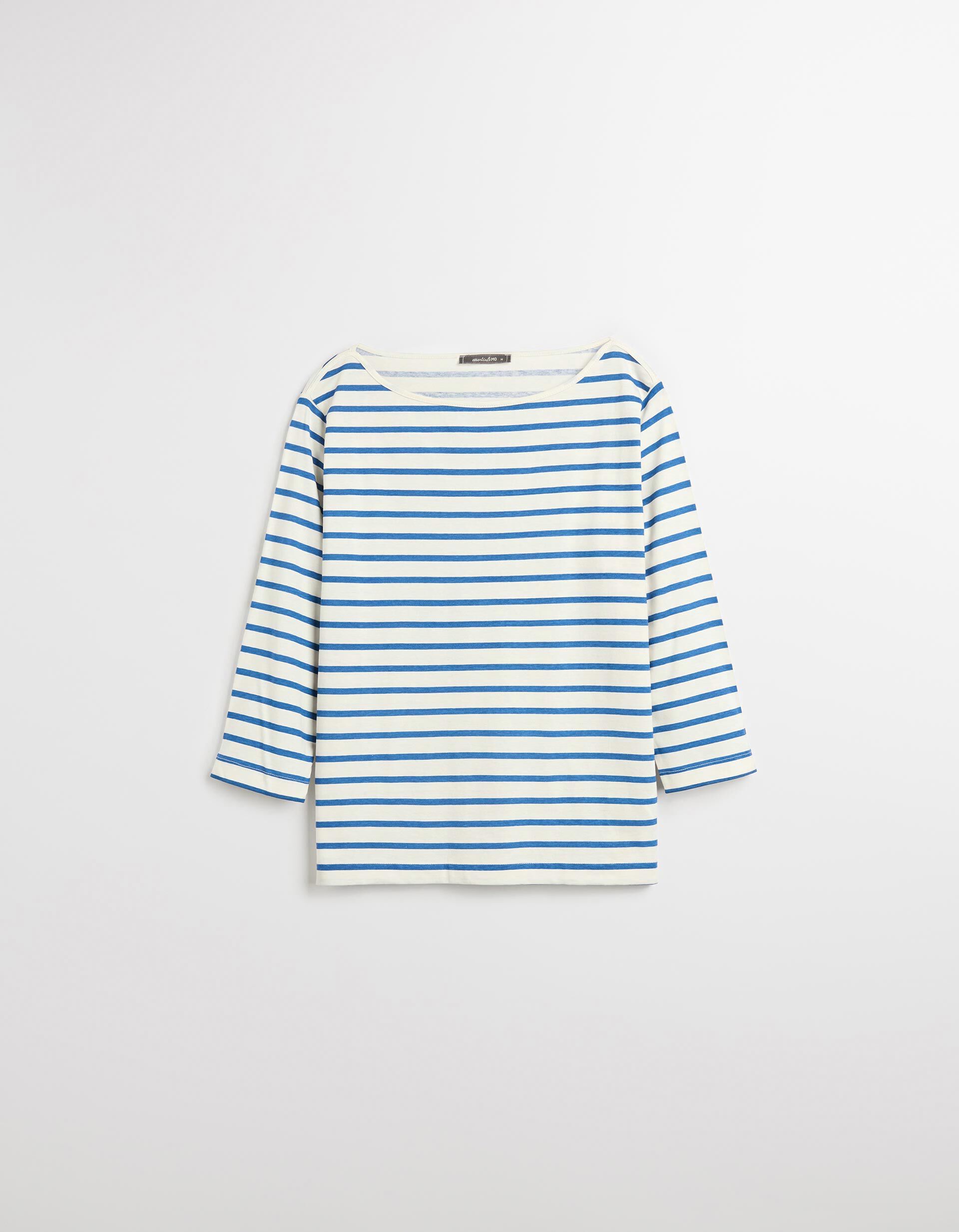 Comprar Online Camisola Riscas, Mulher, Azul