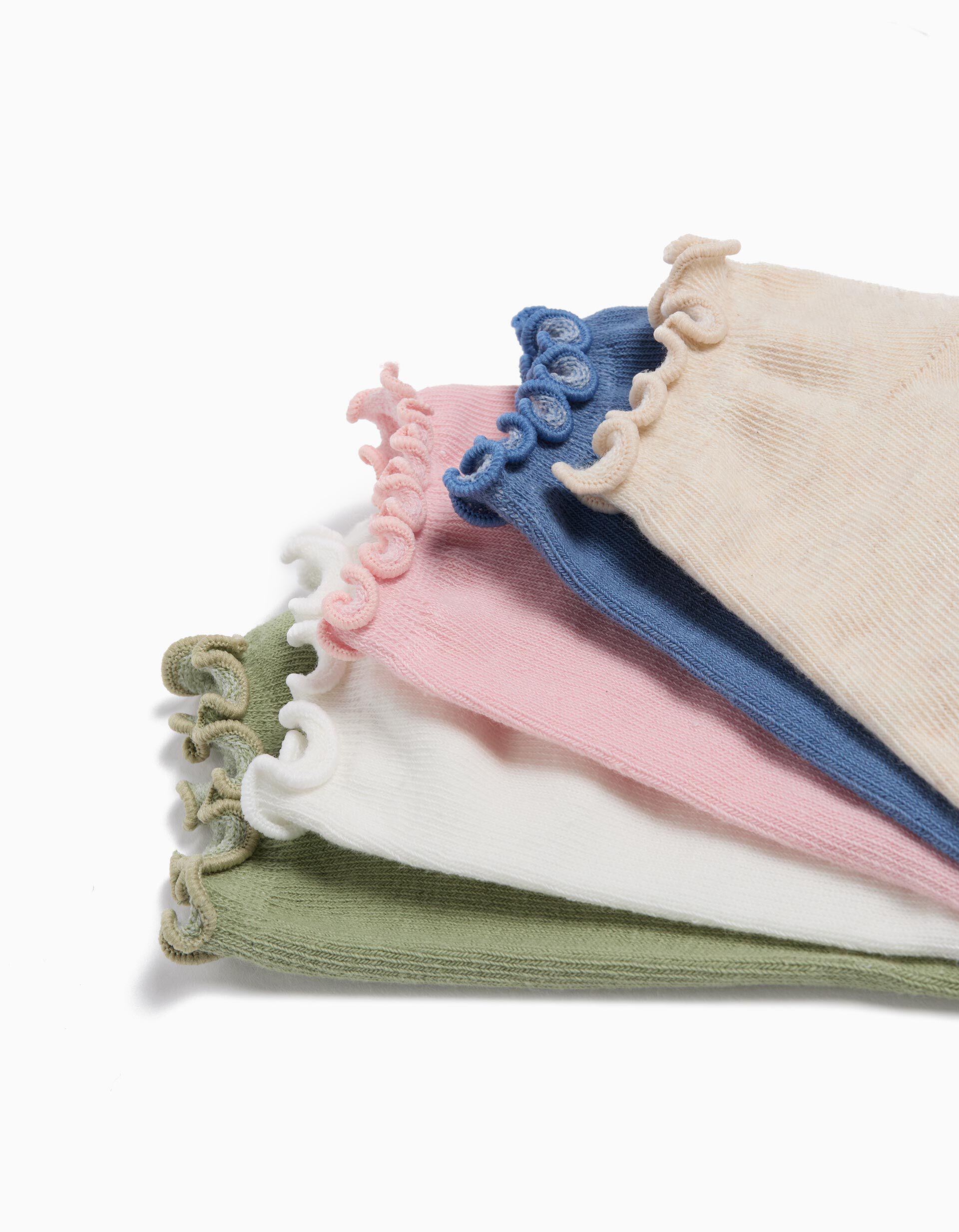 Comprar Online Pack 5 Pares de Meias Tornozelo, Menina, Multicor