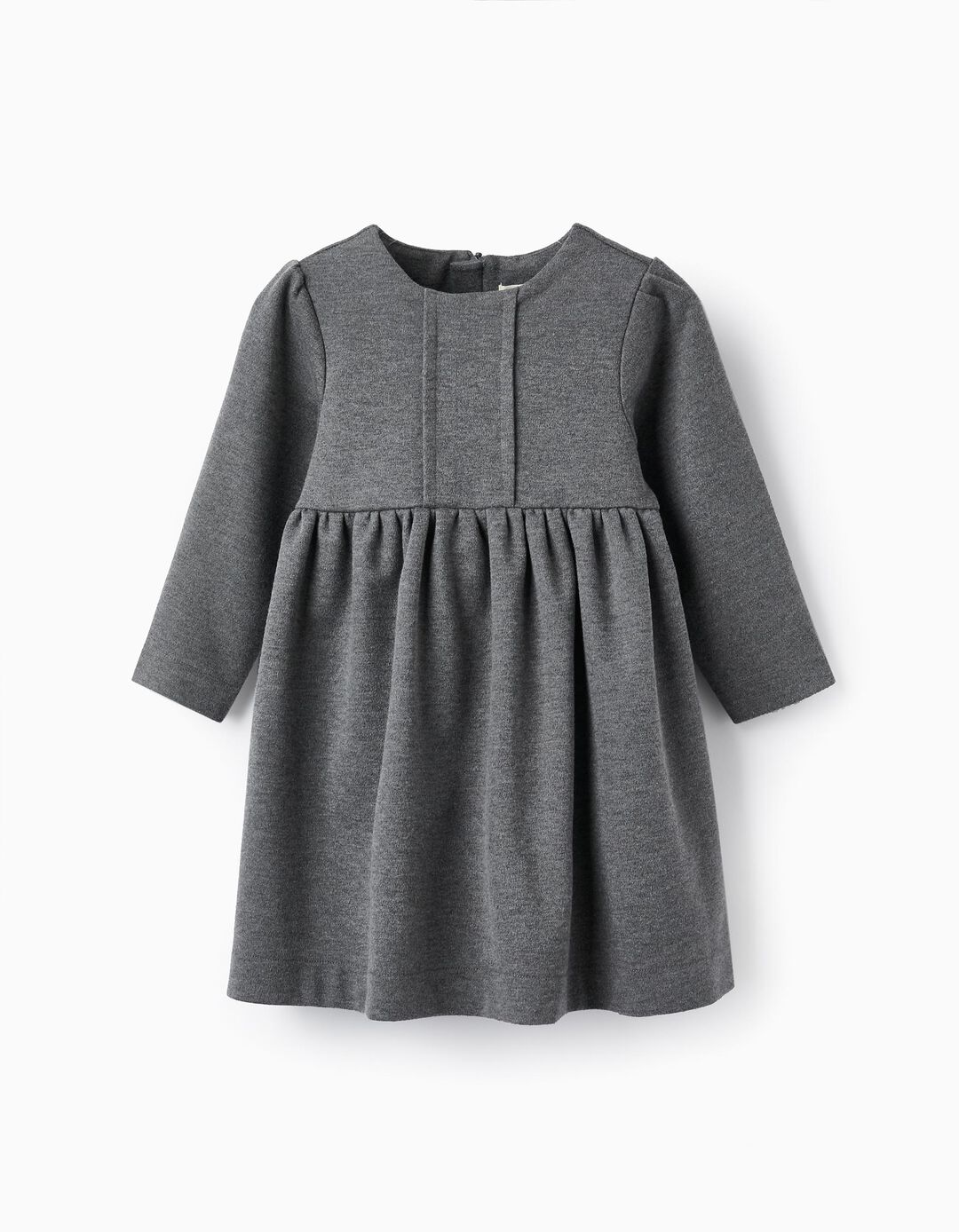 Interlock Knit Dress for Baby Girls, Grey