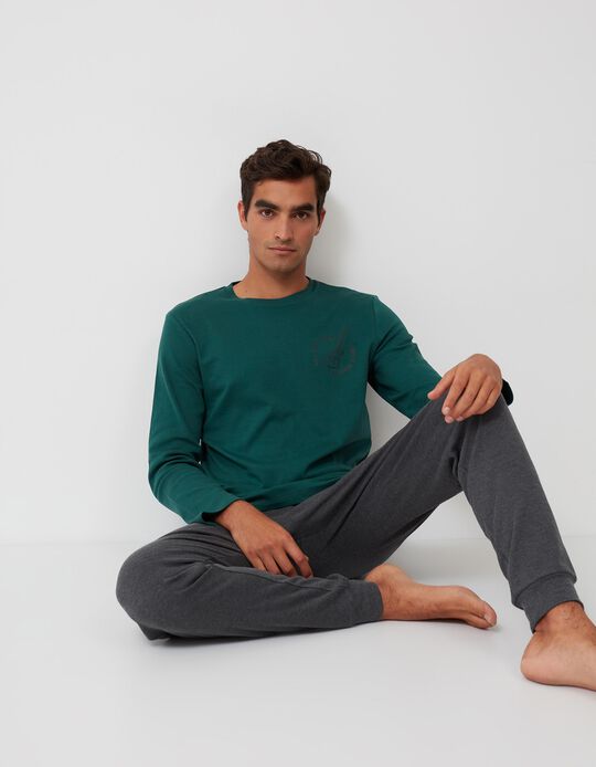 Pyjamas, Men, Dark Green