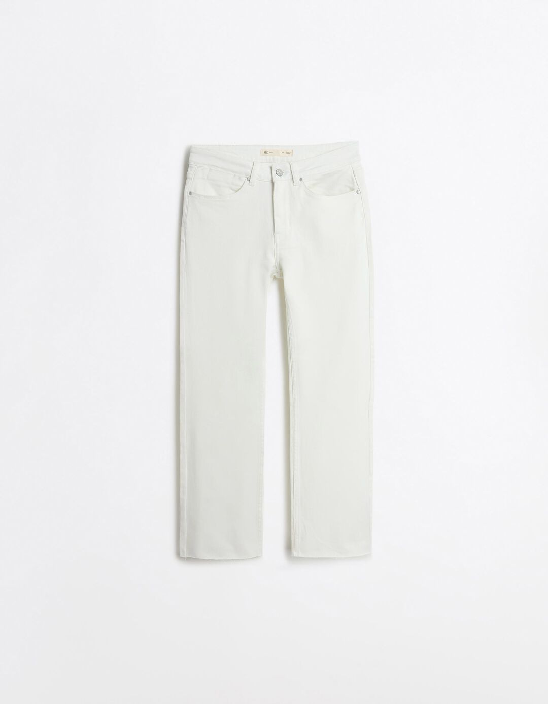 Cal&ccedil;as de Ganga 'Straight Cropped', Mulher, Branco