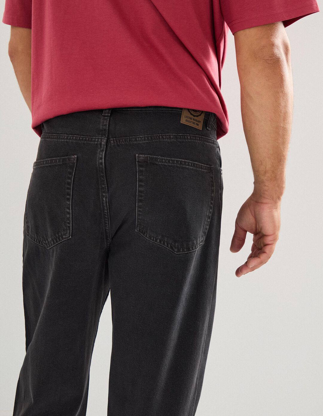 Calças de Ganga 'Loose Fit', Homem, Preto