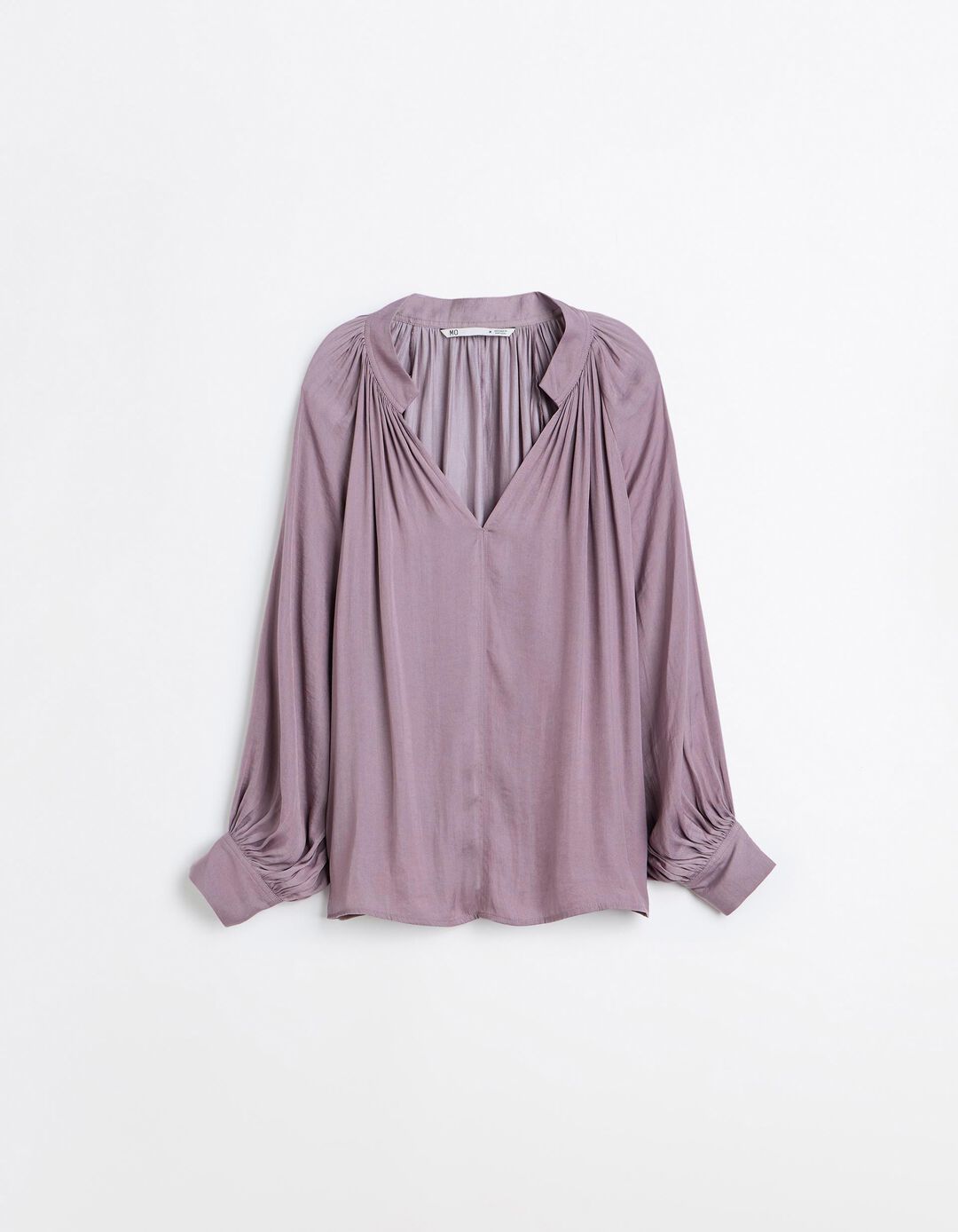 Blusa Com Mangas Bal&atilde;o, Mulher, Roxo Claro