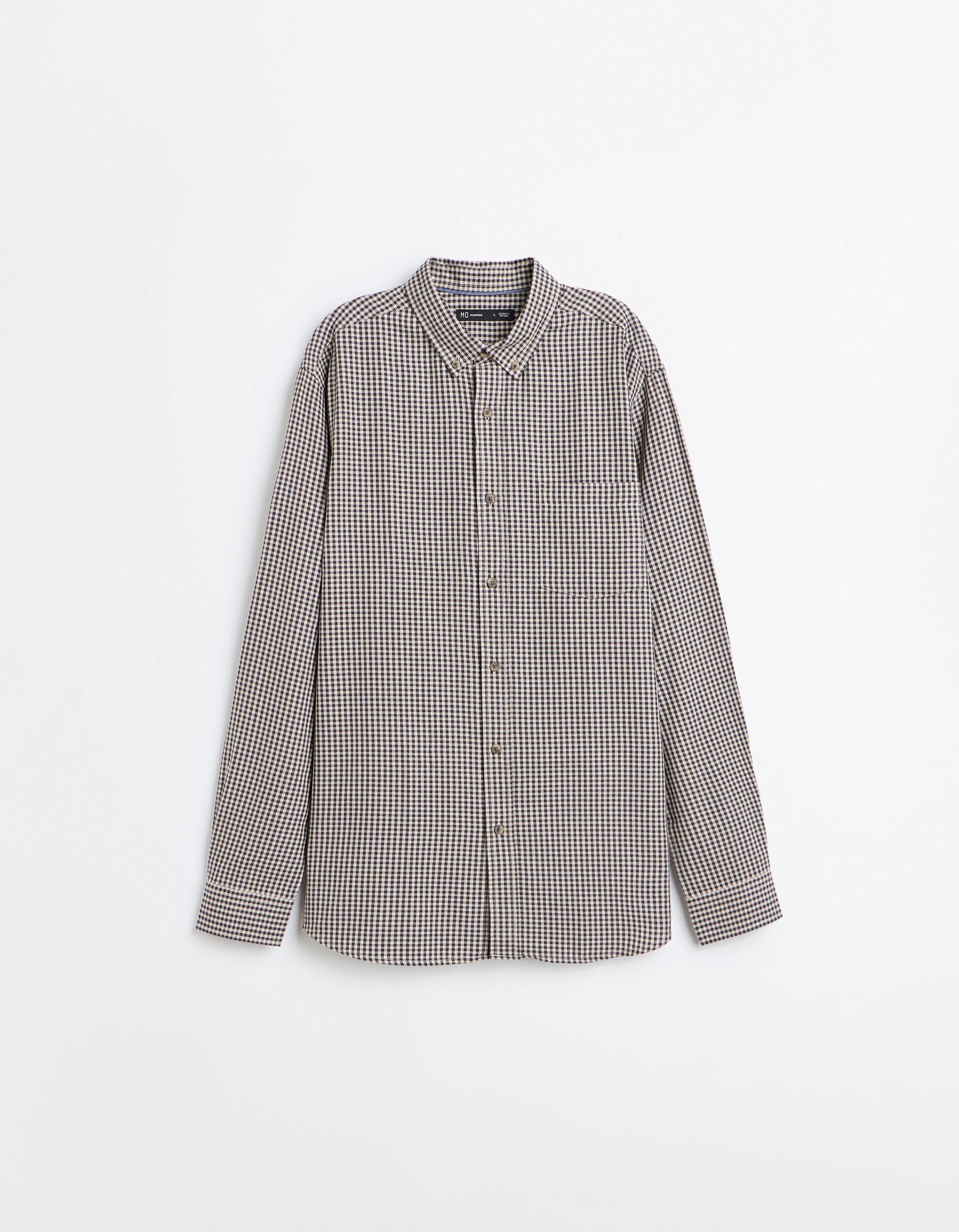 Comprar Online Camisa Xadrez, Homem, Bege