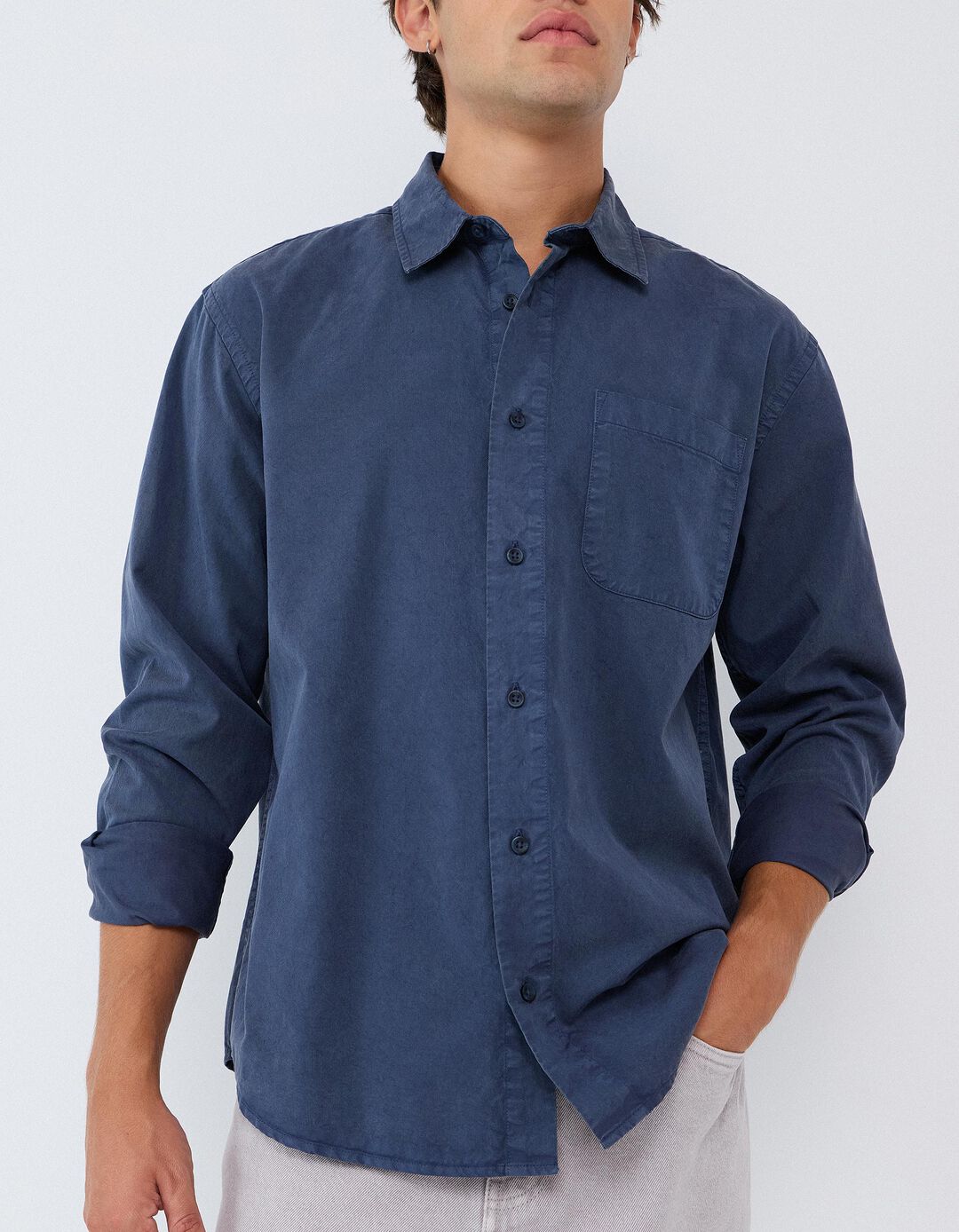 Camisa Liocel, Homem, Azul Escuro
