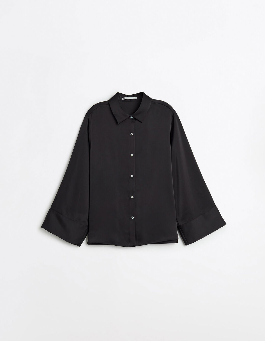 Camisa Acetinada, Mulher, Preto