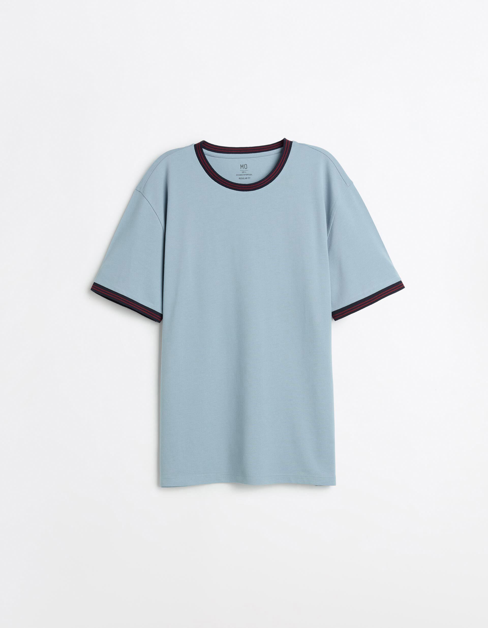 Comprar Online T-shirt Piquet, Homem, Azul Claro