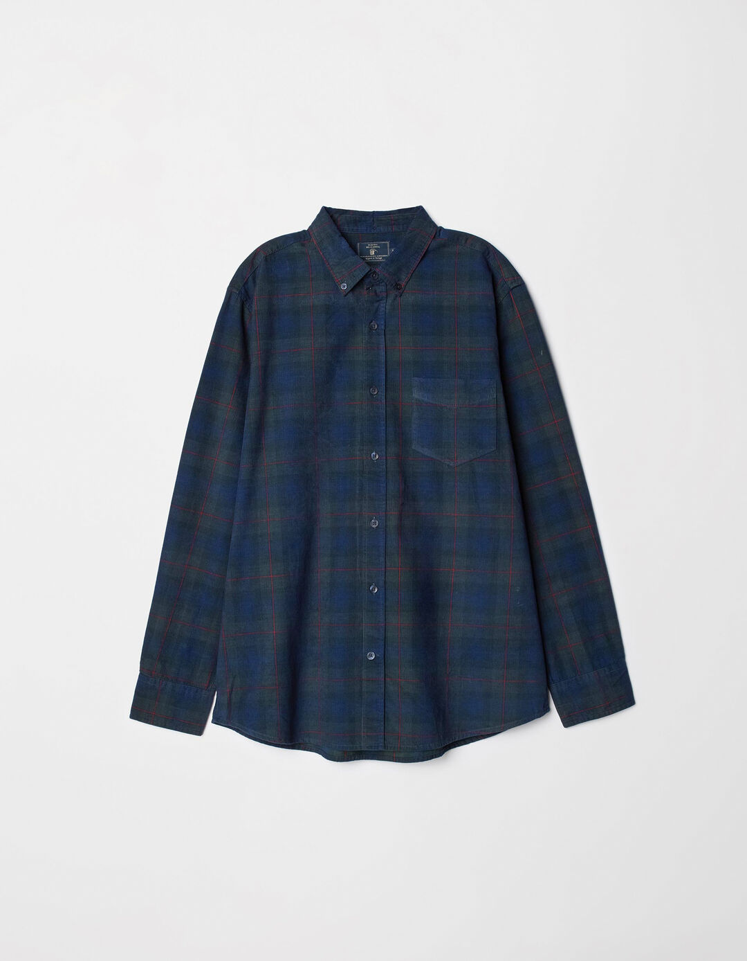 Camisa de Manga Comprida Xadrez, Homem, Verde Escuro