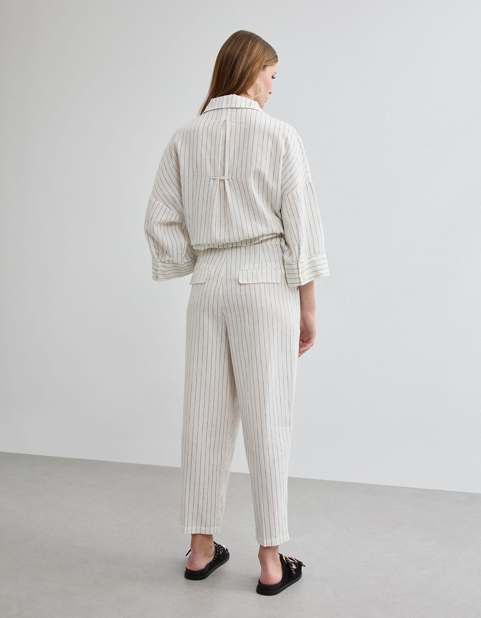 Comprar Online Cal&ccedil;as com Linho, Mulher, Bege Claro