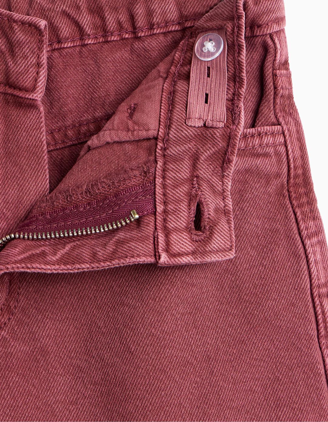 Cal&ccedil;as 'Baggy', Menino, Vermelho Escuro