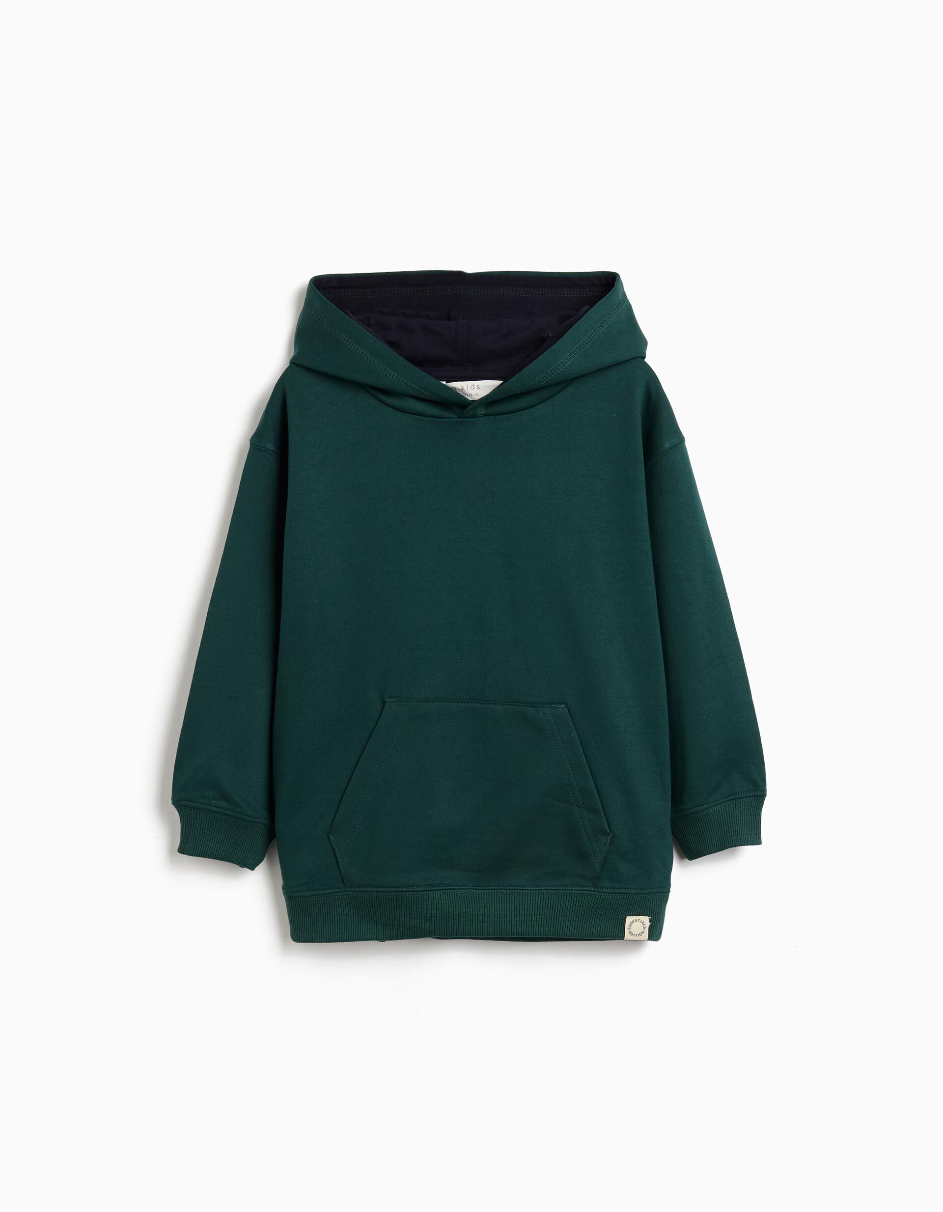 Comprar Online Sweatshirt com Capuz, Menino, Verde Escuro