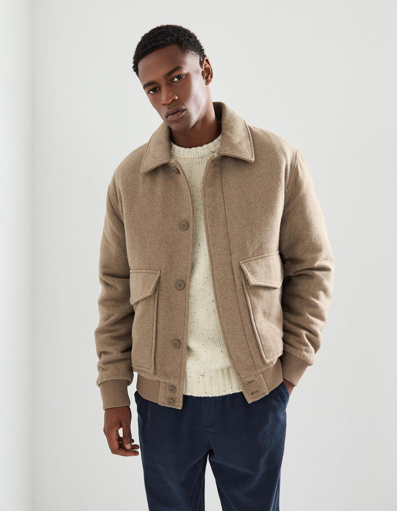 Comprar Online Casaco Bomber, Homem, Bege